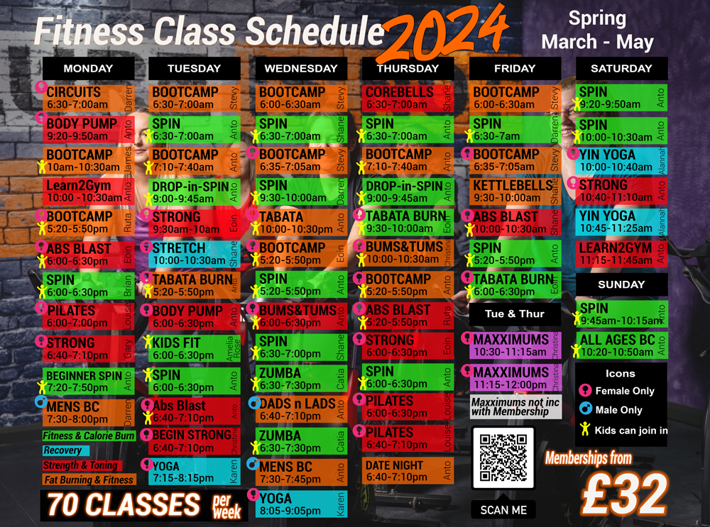 Class Schedule Ma Life Gym
